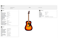 Fender California Standard Redondo Spruce Top 3-Color Sunburst Fender California Standard Redondo Spruce Top 3-Color Sunburst